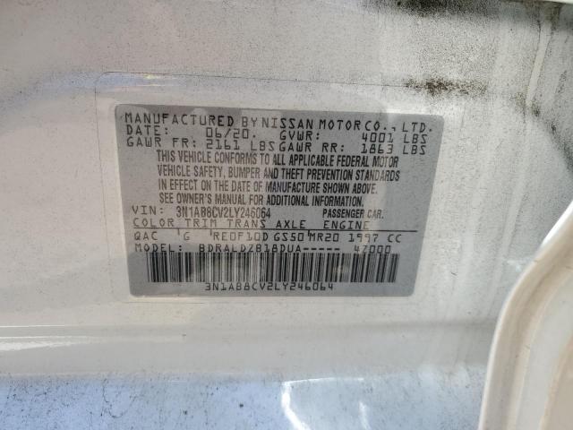 2020 Nissan Sentra Sv VIN: 3N1AB8CV2LY246064 Lot: 59786604