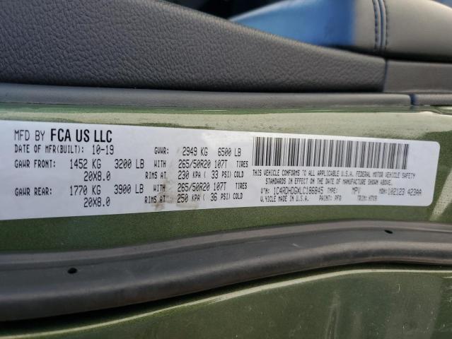 2020 Dodge Durango Gt VIN: 1C4RDHDGXLC186845 Lot: 59234654