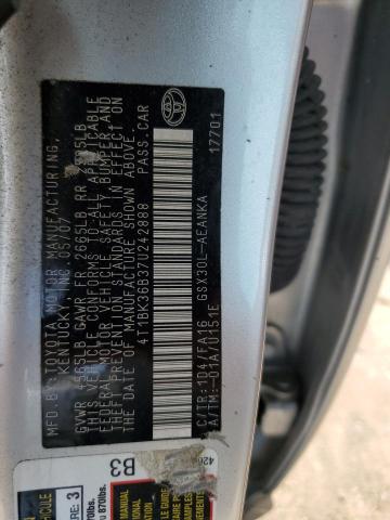 2007 Toyota Avalon Xl VIN: 4T1BK36B37U242888 Lot: 59670724