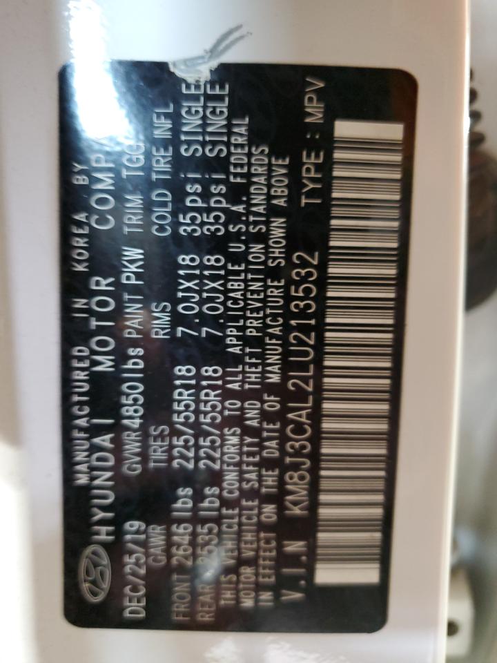 KM8J3CAL2LU213532 2020 Hyundai Tucson Limited