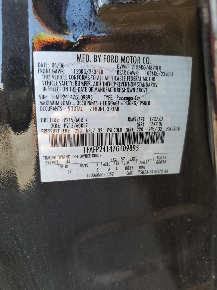 1FAFP24147G109895 2007 Ford Five Hundred Sel