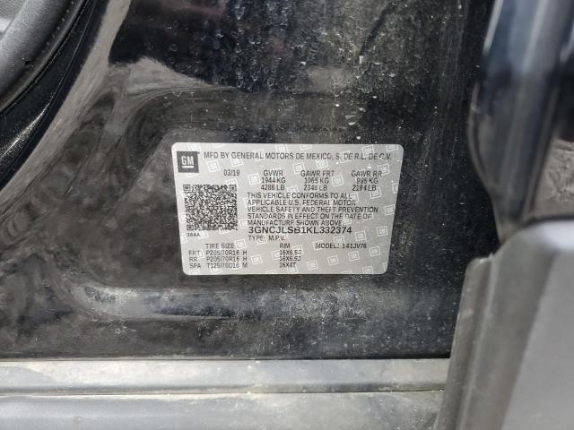 2019 Chevrolet Trax 1Lt VIN: 3GNCJLSB1KL332374 Lot: 57493494