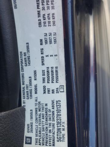 2007 Hummer H3 VIN: 5GTDN13E378101375 Lot: 59929634