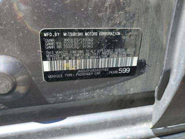 2012 Mitsubishi Lancer Es/Es Sport VIN: JA32U2FU9CU027163 Lot: 60519064