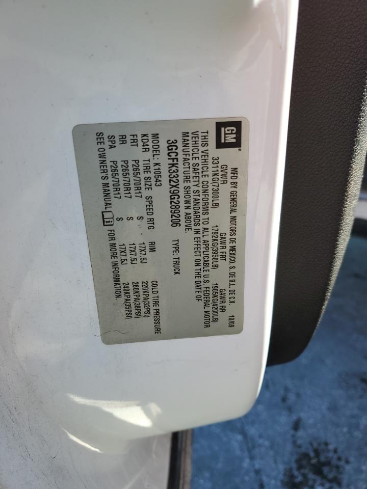 3GCFK332X9G289206 2009 Chevrolet Silverado K1500 Ltz