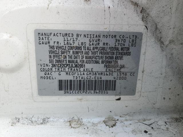 2018 Nissan Versa Note S VIN: 3N1CE2CP2JL362051 Lot: 57261504