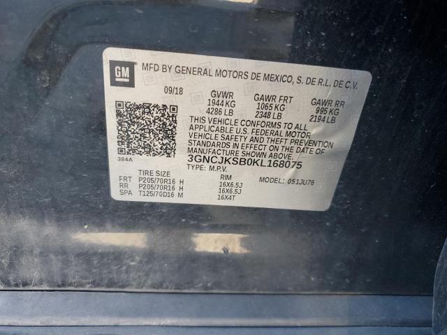 2019 Chevrolet Trax Ls VIN: 3GNCJKSB0KL168075 Lot: 58140464