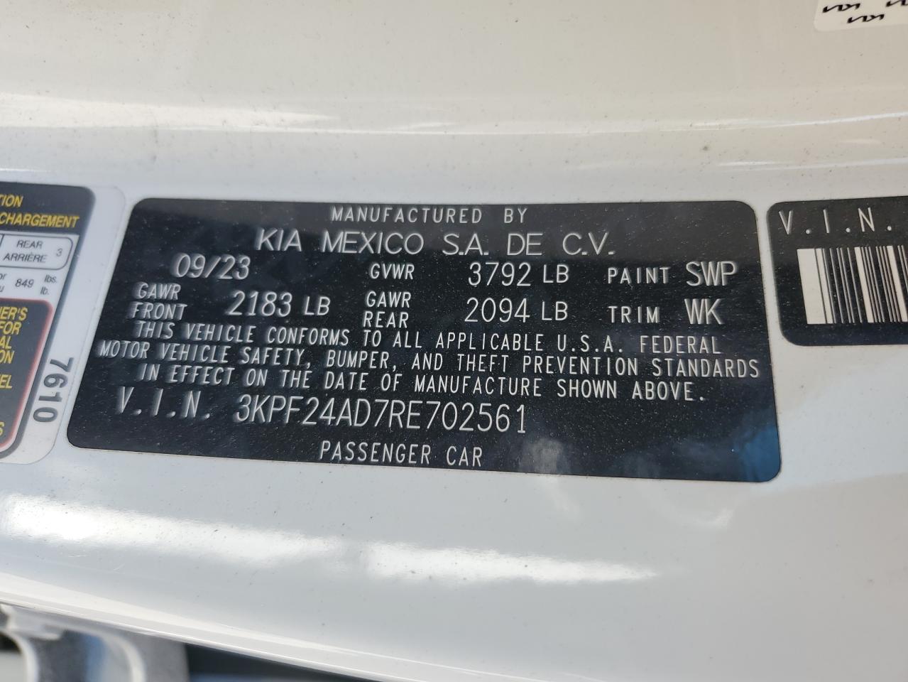 3KPF24AD7RE702561 2024 Kia Forte Lx