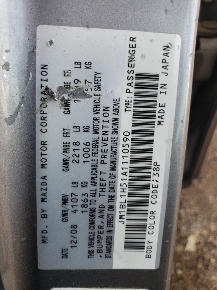 JM1BL1H51A1110590 2010 Mazda 3 S