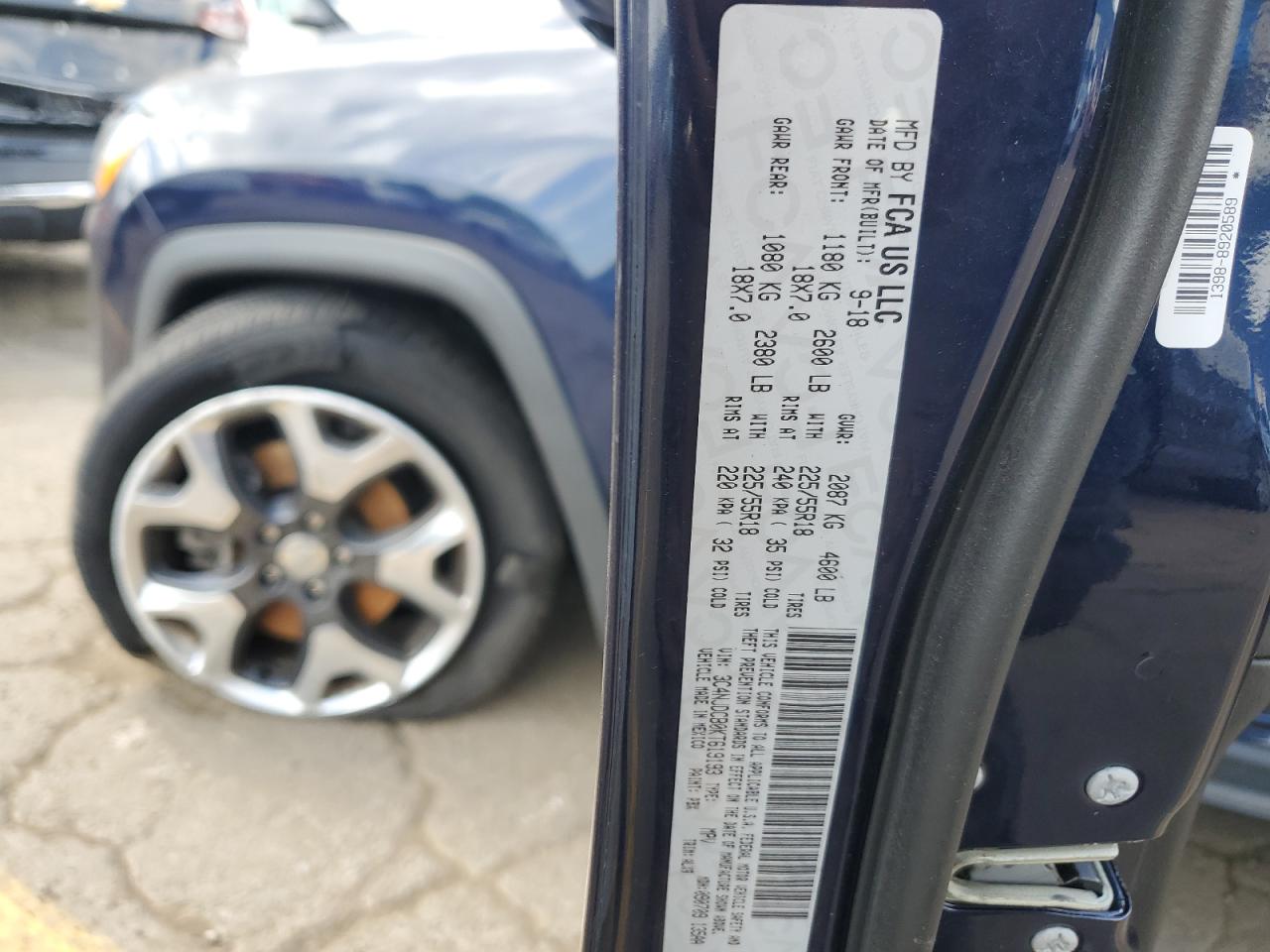 3C4NJDCB0KT619193 2019 Jeep Compass Limited