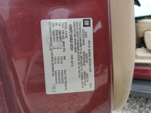 2008 Chevrolet Tahoe C1500 VIN: 1GNFC13048J110761 Lot: 57669404