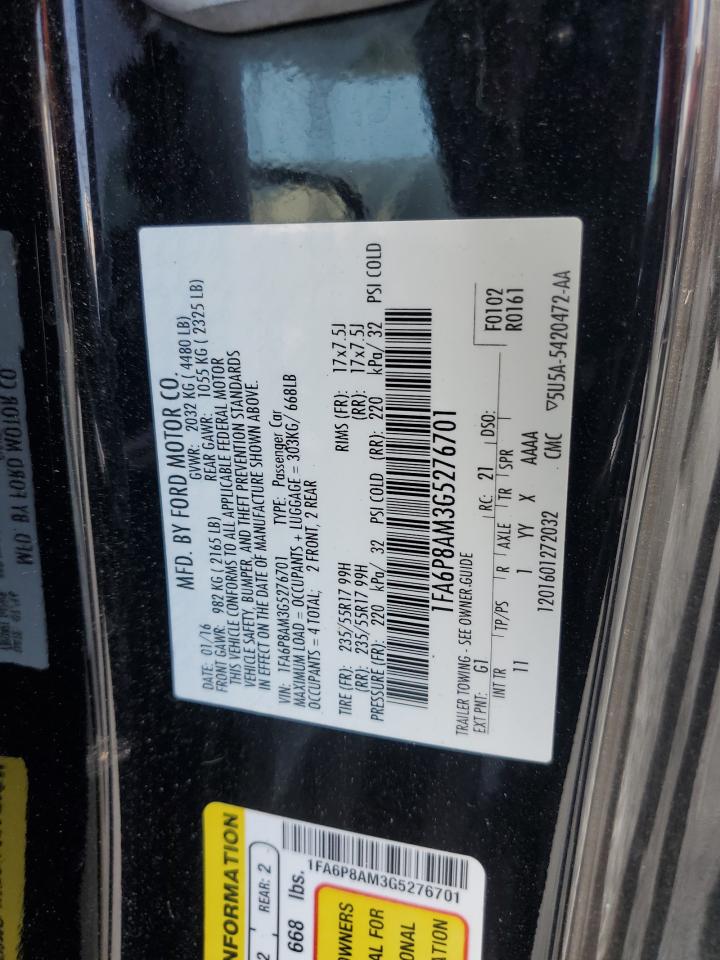 1FA6P8AM3G5276701 2016 Ford Mustang