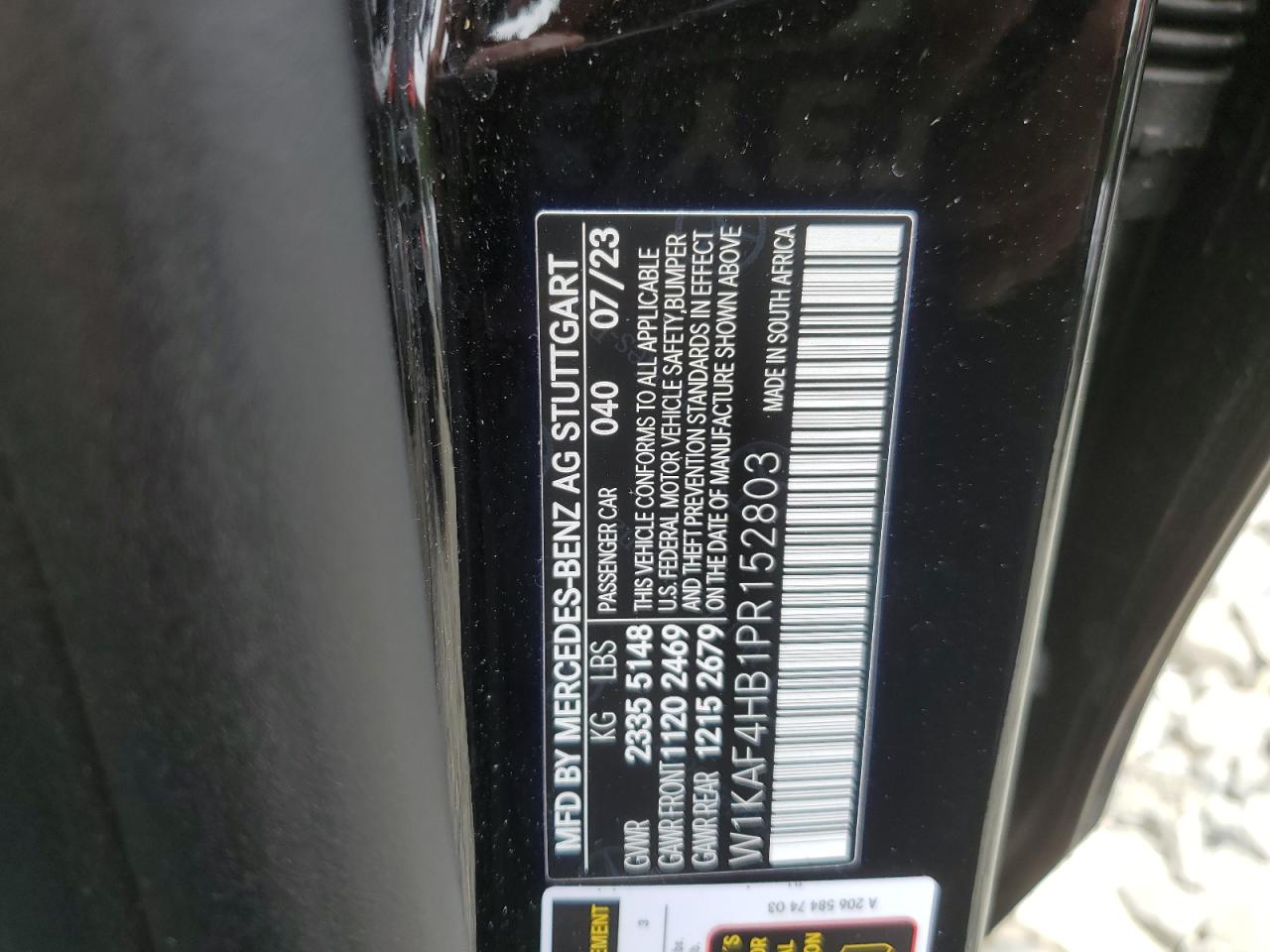 W1KAF4HB1PR152803 2023 Mercedes-Benz C 300 4Matic