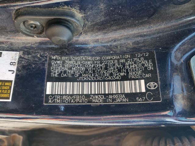 2013 Toyota Prius VIN: JTDKN3DUXD1640340 Lot: 58473894