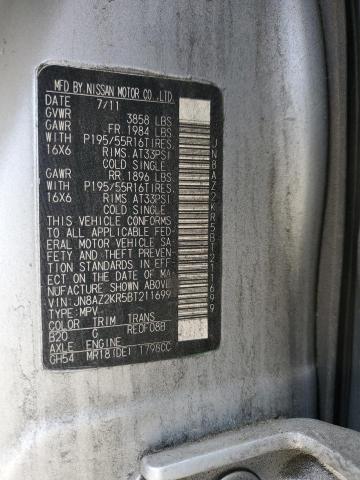 2011 Nissan Cube Base VIN: JN8AZ2KR5BT211699 Lot: 58648044