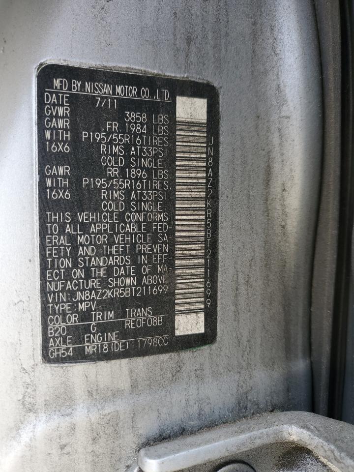 JN8AZ2KR5BT211699 2011 Nissan Cube Base