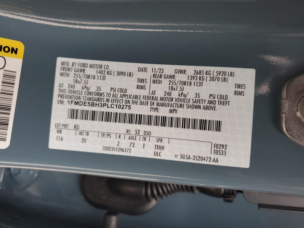 1FMDE5BH3PLC10275 2023 Ford Bronco Base