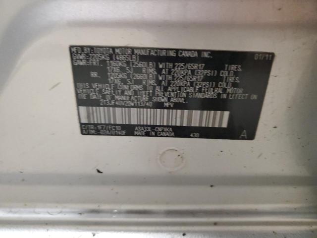 2011 Toyota Rav4 VIN: 2T3JF4DV2BW113740 Lot: 57450464