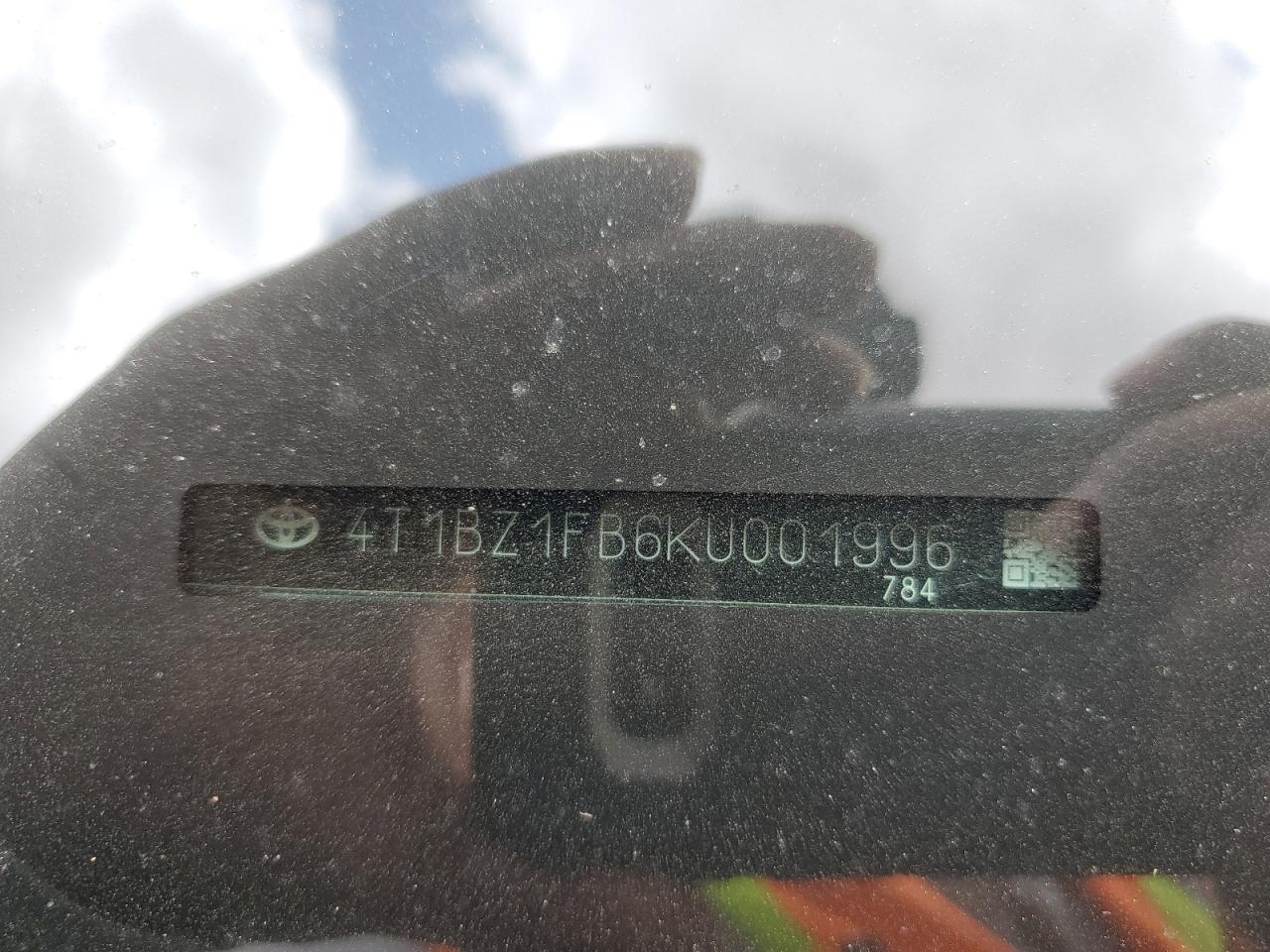 4T1BZ1FB6KU001996 2019 Toyota Avalon Xle