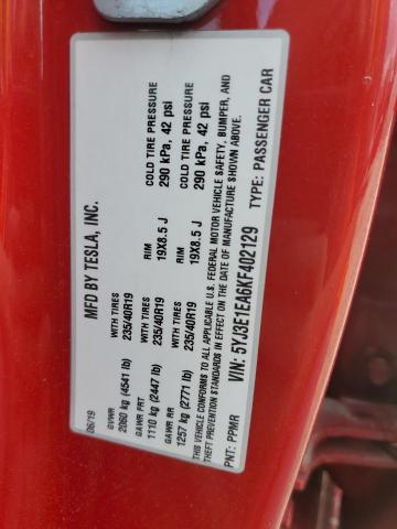 2019 TESLA MODEL 3 - 5YJ3E1EA6KF402129