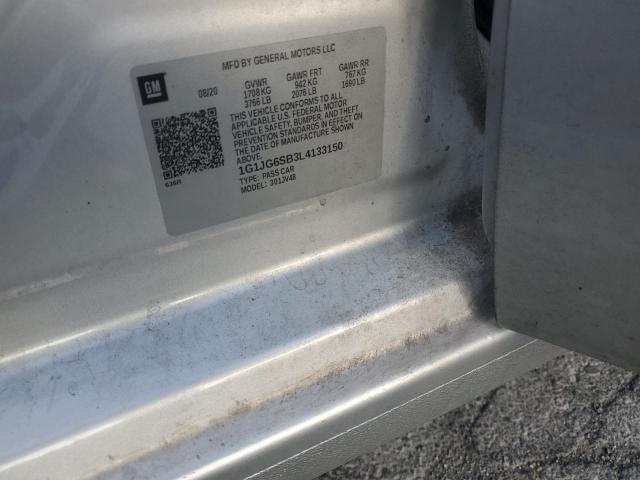 2020 Chevrolet Sonic VIN: 1G1JG6SB3L4133150 Lot: 60068554