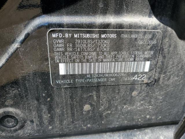 2019 Mitsubishi Mirage Es VIN: ML32A3HJ9KH006276 Lot: 58450904