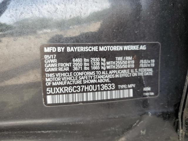 VIN 5UXKR6C37H0U13633 2017 BMW X5, Xdrive50I no.13