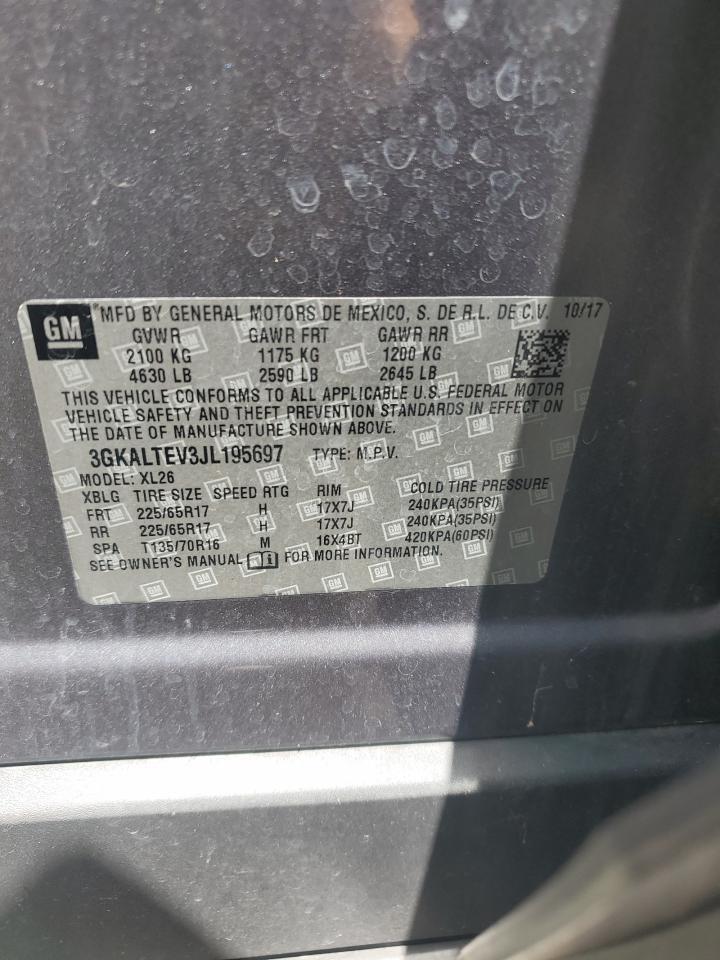 3GKALTEV3JL195697 2018 GMC Terrain Sle