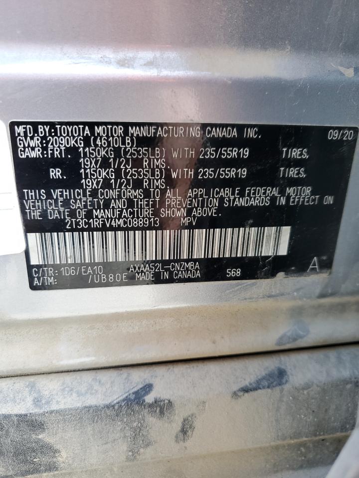 2T3C1RFV4MC088913 2021 Toyota Rav4 Xle Premium