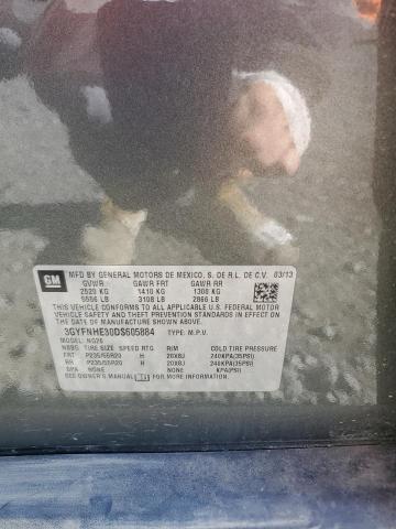 2013 Cadillac Srx Performance Collection VIN: 3GYFNHE30DS605884 Lot: 58762634