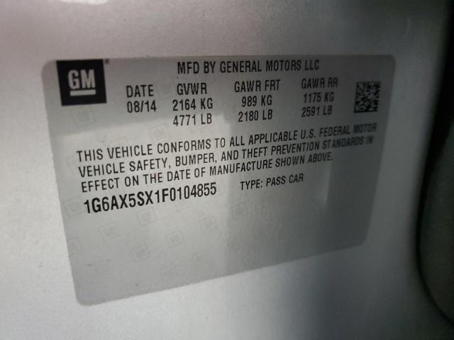 2015 Cadillac Cts Luxury Collection VIN: 1G6AX5SX1F0104855 Lot: 58309374