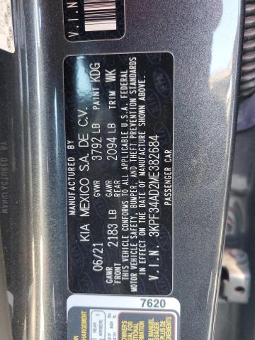 2021 Kia Forte Gt Line VIN: 3KPF34AD2ME382684 Lot: 59633344