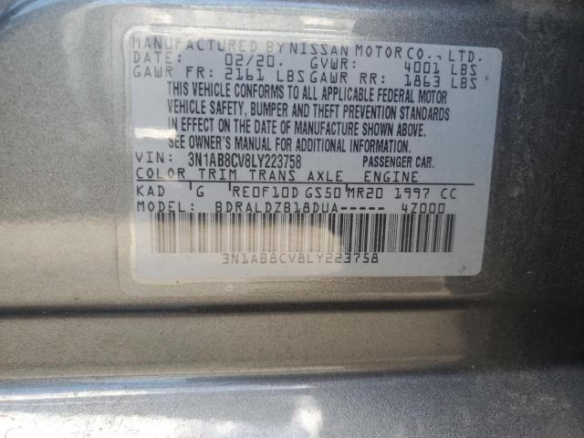 2020 Nissan Sentra Sv VIN: 3N1AB8CV8LY223758 Lot: 58217674