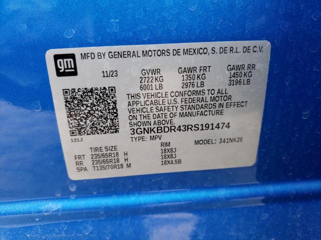 2024 CHEVROLET BLAZER 3LT - 3GNKBDR43RS191474