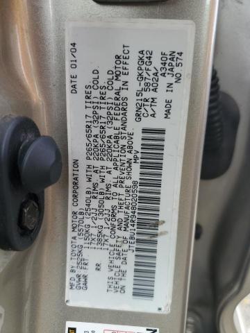 2004 Toyota 4Runner Sr5 VIN: JTEBU14R948020598 Lot: 60721044