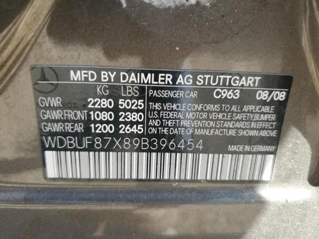 2009 Mercedes-Benz E 350 4Matic VIN: WDBUF87X89B396454 Lot: 59685964