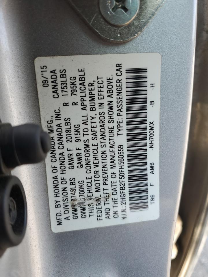 2HGFB2F50FH560559 2015 Honda Civic Lx 2HGFB2F50FH560559 2015 Honda Civic Lx