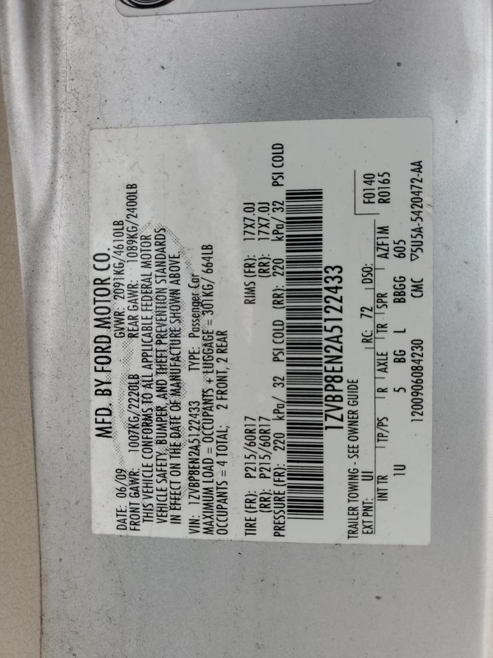 1ZVBP8EN2A5122433 2010 Ford Mustang