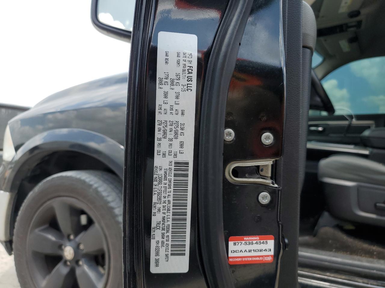 1C6RR6LT1FS629972 2015 Ram 1500 Slt