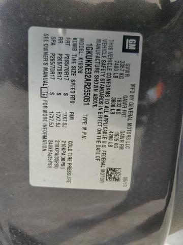 2010 GMC Yukon Xl K1500 Slt VIN: 1GKUKKE32AR255051 Lot: 60818344