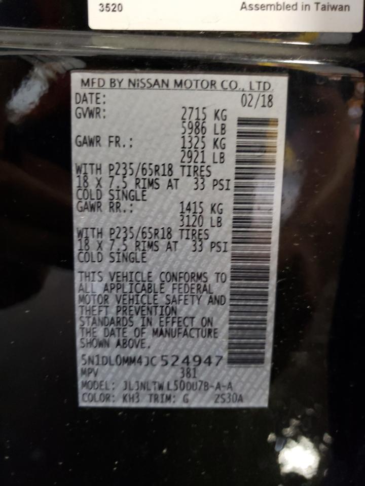 5N1DL0MM4JC524947 2018 Infiniti Qx60