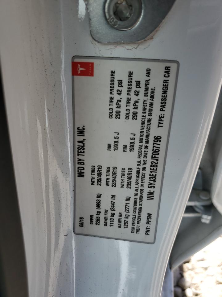 5YJ3E1EB2JF067796 2018 Tesla Model 3