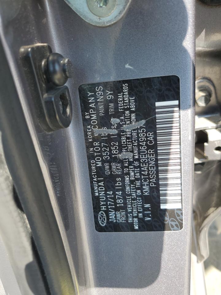 KMHCT4AE3EU649857 2014 Hyundai Accent Gls