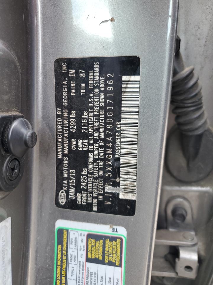 5XXGM4A78DG171962 2013 Kia Optima Lx