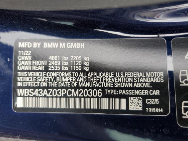 VIN WBS43AZ03PCM20306 2023 BMW M4, Competition no.13