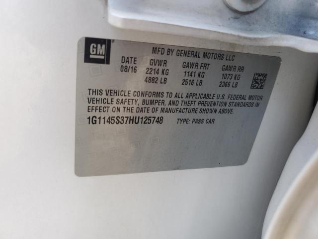 2017 Chevrolet Impala Premier VIN: 1G1145S37HU125748 Lot: 56854434