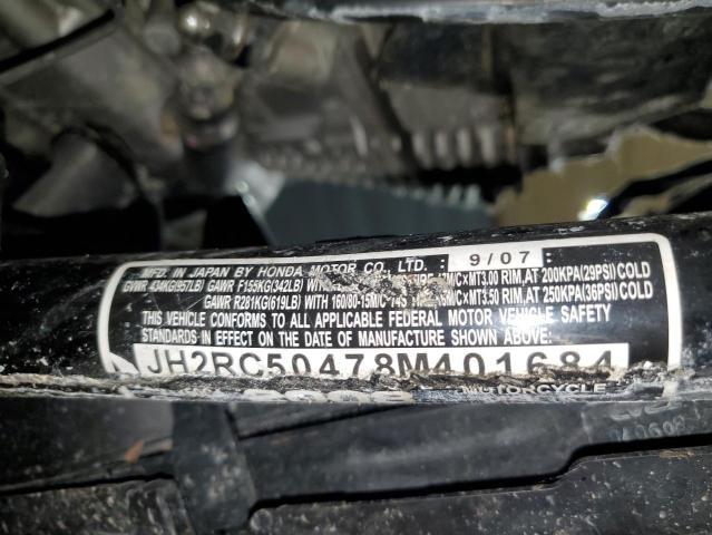 2008 HONDA VT750 CA JH2RC50478M401684