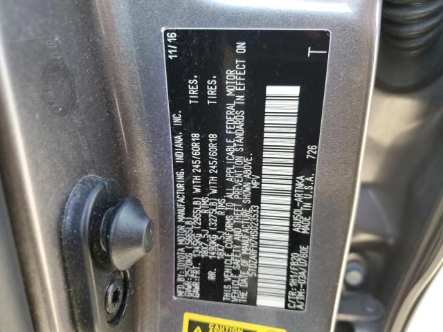 2017 Toyota Highlander Le VIN: 5TDZARFH7HS023533 Lot: 58242454