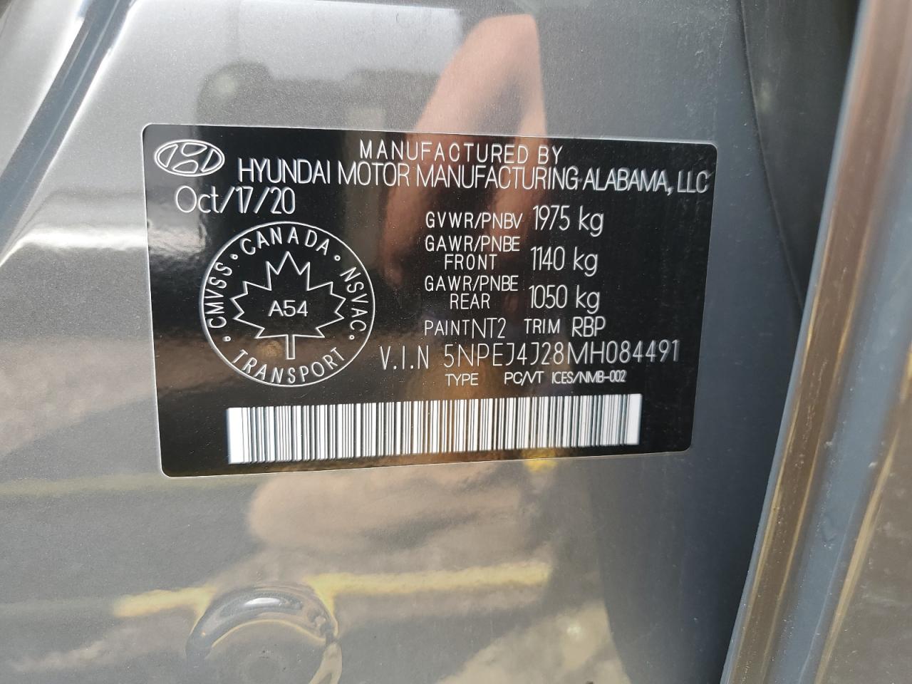 5NPEJ4J28MH084491 2021 Hyundai Sonata Sel Plus