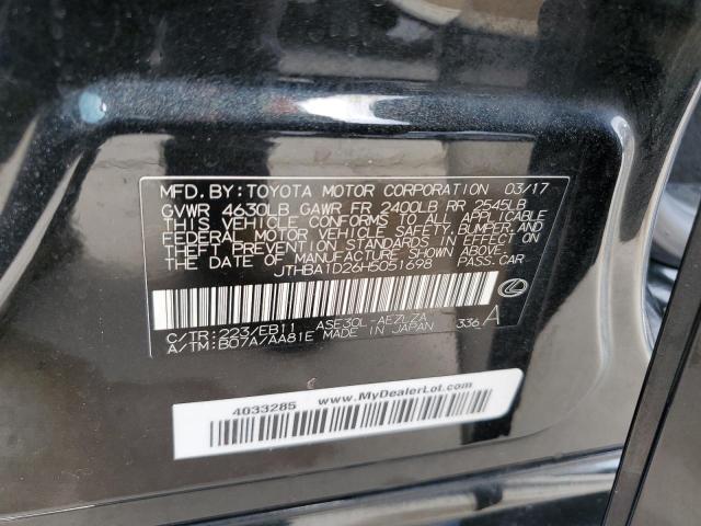 2017 Lexus Is 200T VIN: JTHBA1D26H5051698 Lot: 57648644